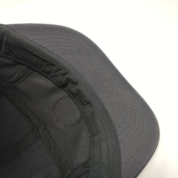 MN Paddle Strapback 5 Panel Cap Black One Size Adjustable Leather Patch Sota - Picture 7 of 8